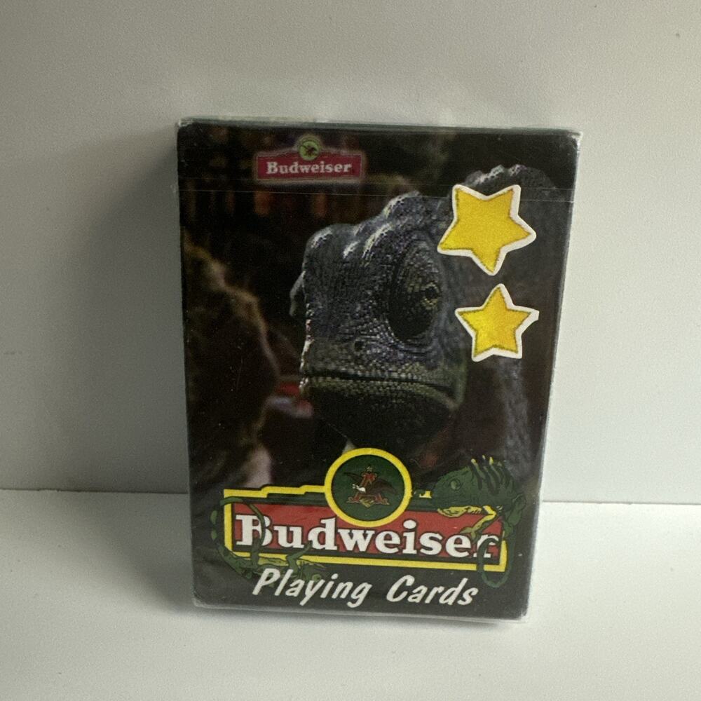 1998 Budweiser Lizard Playing Cards Deck SEALED US Playing Card Co. USA